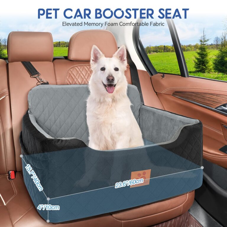 Dog Booster Car Seat 015l Black+grey (2)