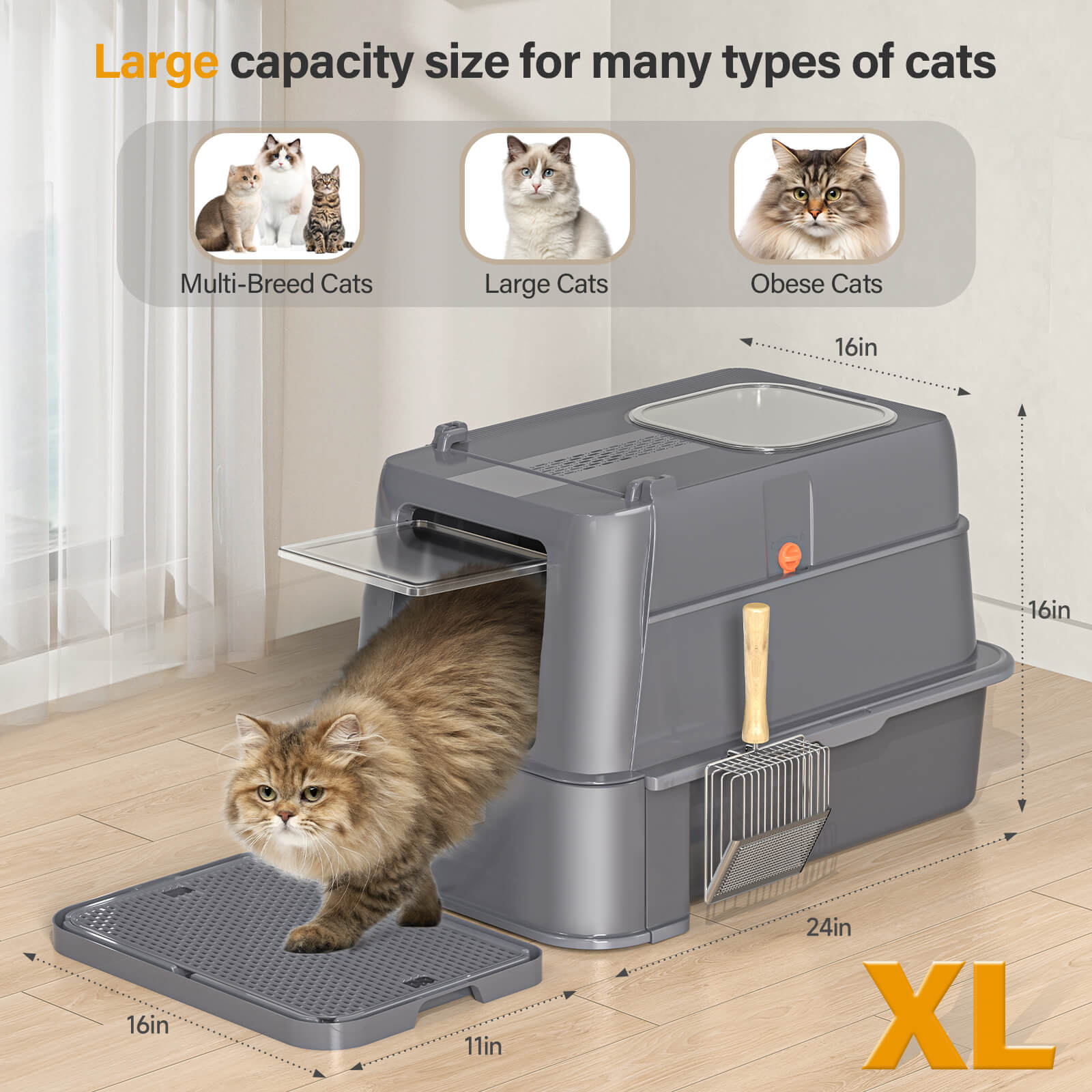 Cat Litte Box C3 Grey (2)