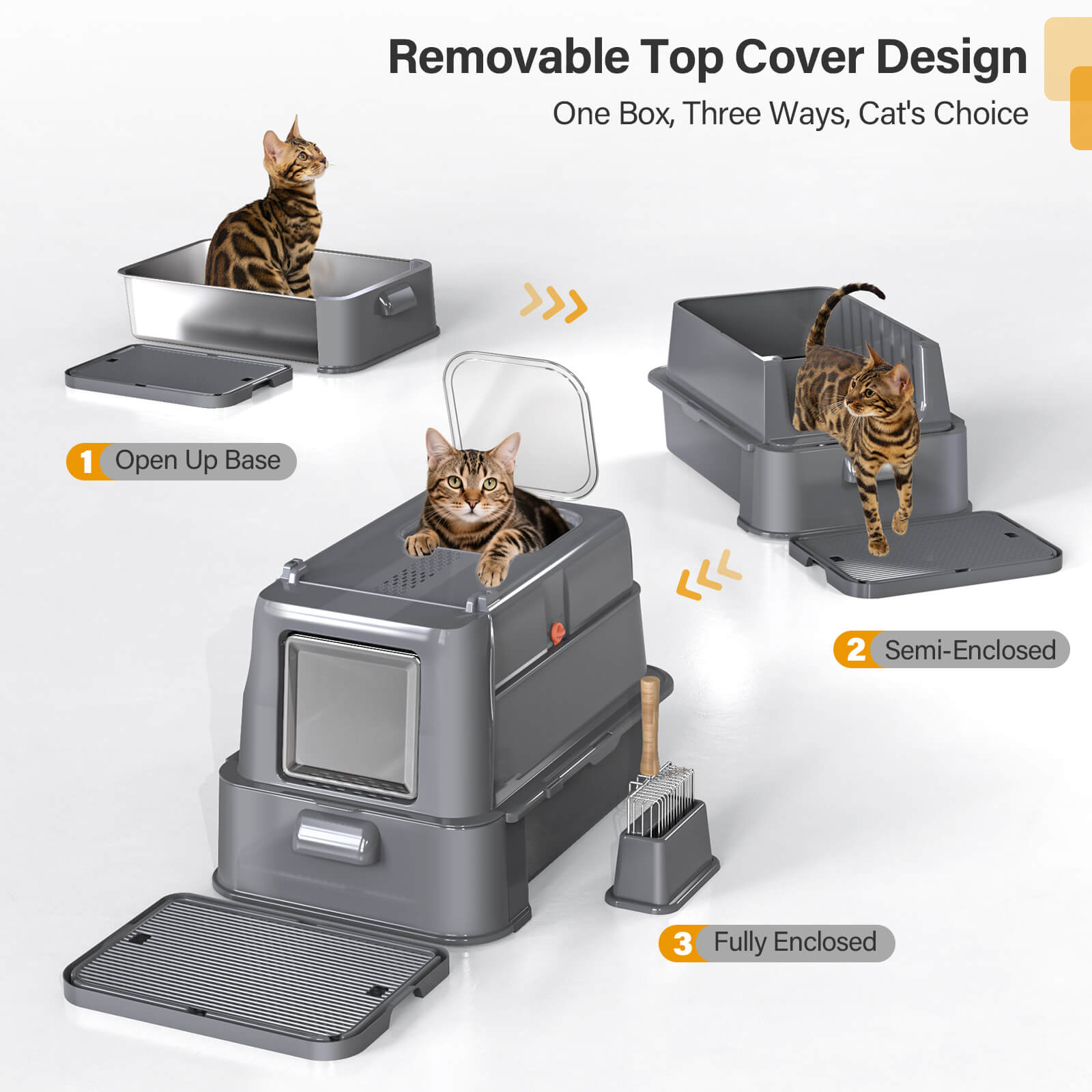 Cat Litte Box C3 Grey (8)